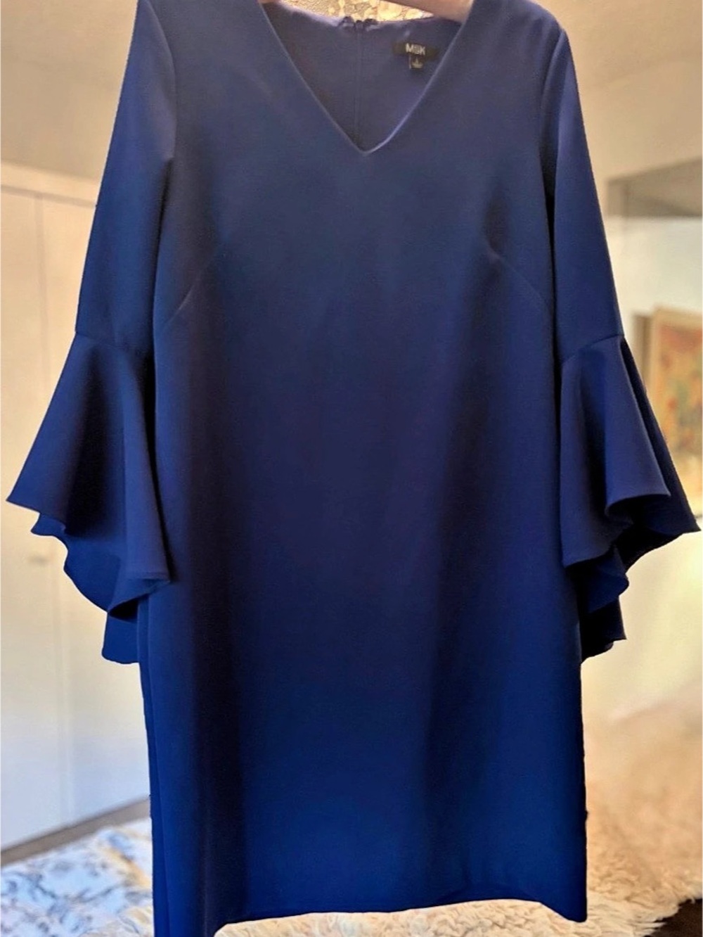 MSK Bell Sleeve Mini Dress in Blue Size 6